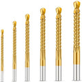 6pc Titanium Twist Drill Bit Set 3-8mm HSS Sawtooth Bits for Wood Metal Plastic Hole Saws