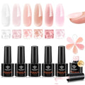 modelones Builder Nail Set, Builder Base Colors Jelly Nude Pink 6 Colors - color: B1-Nude Pink