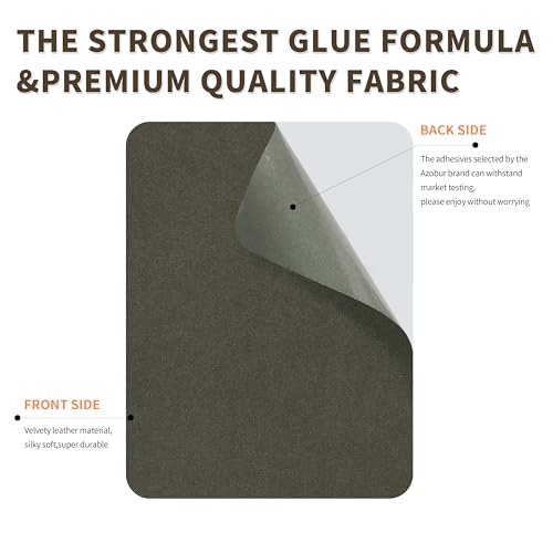 Azobur Sofa Fabric Repair Patch, 6 Piece Microfiber Patches, Self Adhesive Fabric Sofa Patch Repair Fabric, Luxurious Look, Quick Fix Sofa.（Olive Green） - color: Olive Green