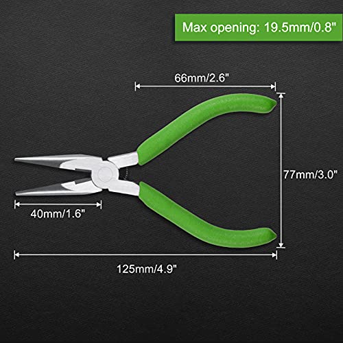 5.5-Inch Long Nose Pliers with Wire Cutter, Smooth Flat Jaws, Chain Nose Pliers for Jewelry Making and Repair - style: Long Nose Pliers Smooth Jaw