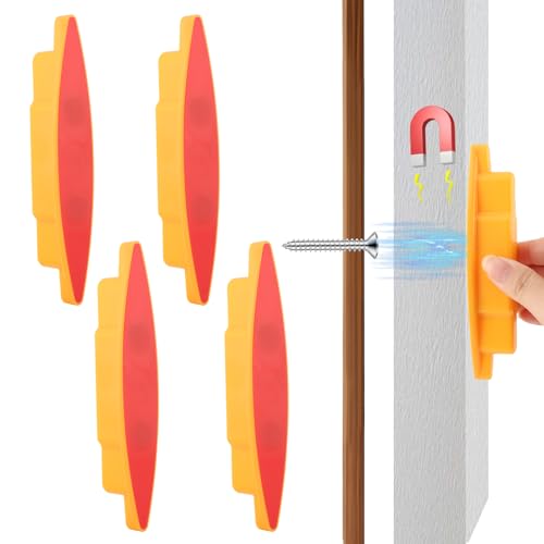 4pcs Magnetic Stud Finder Wall Detector Scanner No Batteries Required Stud Finder for Drywall and Wood(COLOR:yellow)