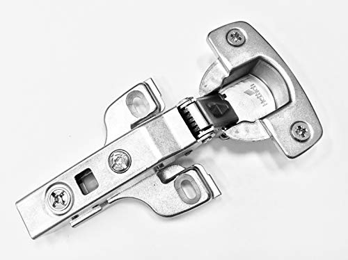 Hettich Euro 110 Soft Close Full Overlay Hinge & 0 mm Face Frame Plate Combo (Hinge w/0mm Plate) - size: 110 Degree Hinge w/0mm Plate