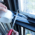 Qoqooice Transparent Window Weather Sealing Tape 2 Inch x 33 FT Weather Stripping Residue-Free Clear Window Insulation Tape for Doors Windows and Shower Glass Gaps - size: 2 In * 33 FT Clear