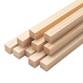 Square Wooden Dowel Rods, 10 PCS 5/8" x 12" Square Wood Dowel Rods Wooden Sticks for Crafts, Unfinished Hardwood Sticks Wood Strips for Woodworking, Crafting, Arts and DIYers, Home Decor, Model Making - size: 5/8"×12"-10PCS