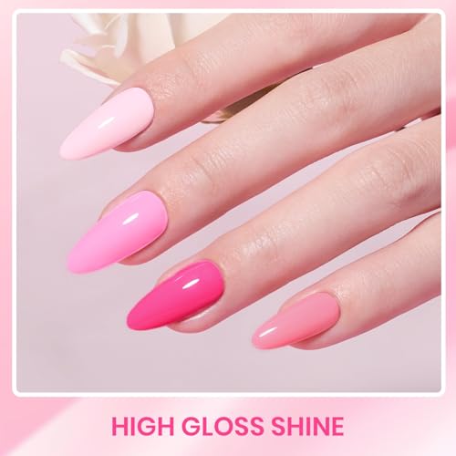 Beetles Pink Gel Polish Set, Pink Melody, 6 Colors Gel Nail Polish Set - color: A - Creme | Pink Melody