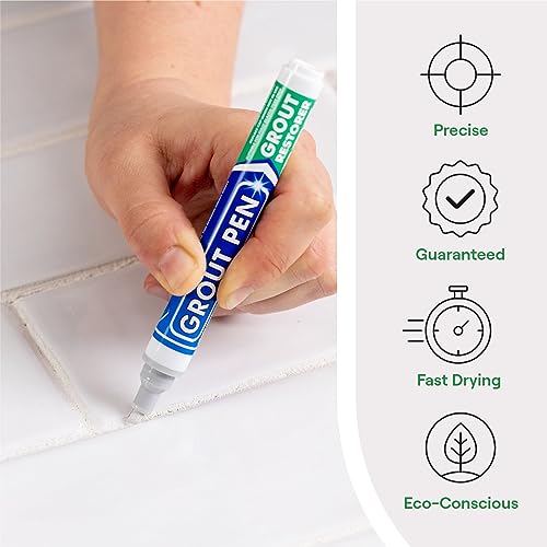 Grout Pen Winter Grey Tile Grout Paint Marker - 5mm Tip (7mL) - 3 Pack - style: Winter Grey