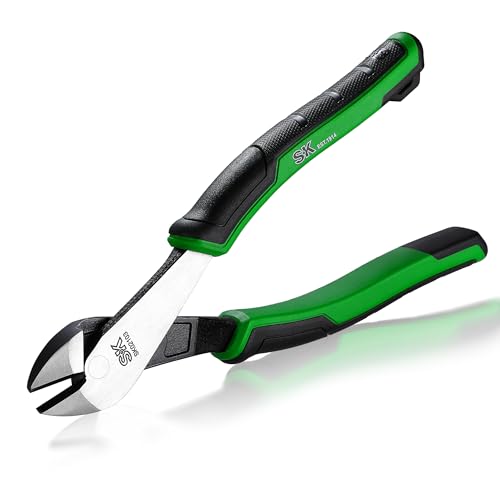 SK 8-Inch Side Cutters, Heavy Duty Diagonal Cutting Pliers, Wire Cutters - style: 8in Diagonal Pliers