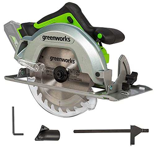 Greenworks 24V Brushless 7-1/4-inch Circular Saw, Battery and Charger Sold Separately - size: 7-1/4", style: Tool Only
