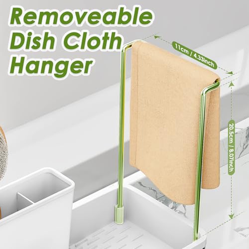 Ewaiira Stainless Steel Sink Caddy, Sponge Holder for Kitchen Sink 9.8″ - color: B-white