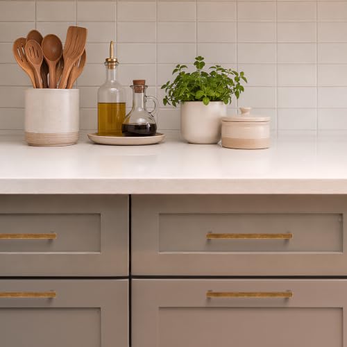 Ravinte Antique Brass Cabinet Handles Solid Cabinet Pulls 5 Inch CC, 5 Pack | Zinc Alloy, Slim Square Bar Grip, Smooth Drawer Pull Feel, Kitchen Cabinet Update, For Cupboards, Dressers, Drawers, Hardware - color: Antique Brass, size: Flat Black 5" Hole Ce