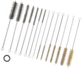 14pcs Stainless Steel Brass Wire Tube Brushes Set,12 Inch Long Wire Brushes for Pipe Cleaning Set, Tube Bottle Brush Kit for Auto Parts, Bottles, Guns, Glass, Tubes, Etc