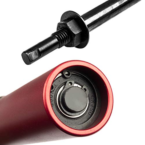 Portable Spindle Sander Hand-Held Rubber Sanding Drum for Drill 4-1/2" x 1-1/2" and 4-1/2" x 1" Hand Drum Sander (Red) - color: Red
