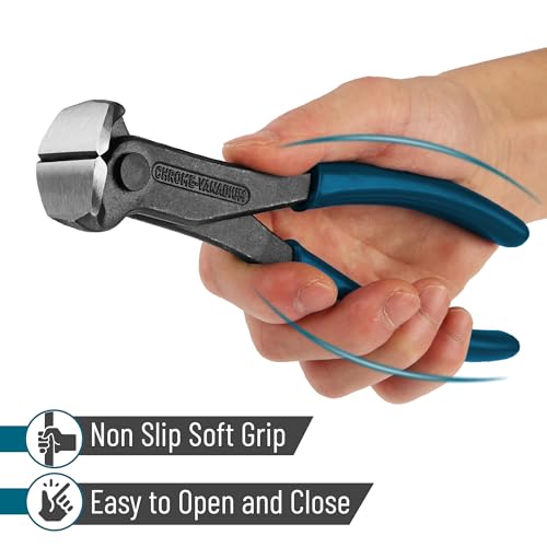Bates- Nail Puller, Dark Blue Turquoise, Nail Remover Tool, Cutting Pliers, Carpenter Tools, Staple Puller, Nail Puller Tool, End Cutting Pliers, Nail Pliers, Nail Pulling, Nippers Tool - color: Dark Turquoise, size: 7", 1 Pack