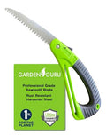 GARDEN GURU Folding Pruner Saw with Ergonomic Handle & Safety Lock – Non Slip – Rust Resistant Hardened Steel – Professional Grade Sawtooth Blade – for Pruning Trimming Camping Clearing - size: 1 Pack
