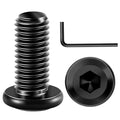 Mywish M5 x 12mm 20Pcs Flat Head Hex Socket Cap Screws Bolts, 304 Stainless Steel Furniture Bolts Full Thread, Black Oxide & Hex Spanner - color: Black-M5, size: 12mm