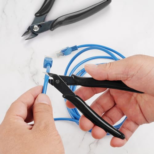 5 Pack Micro Wire Cutter, 5 Inches Flush Cutters, Black Side Cutters