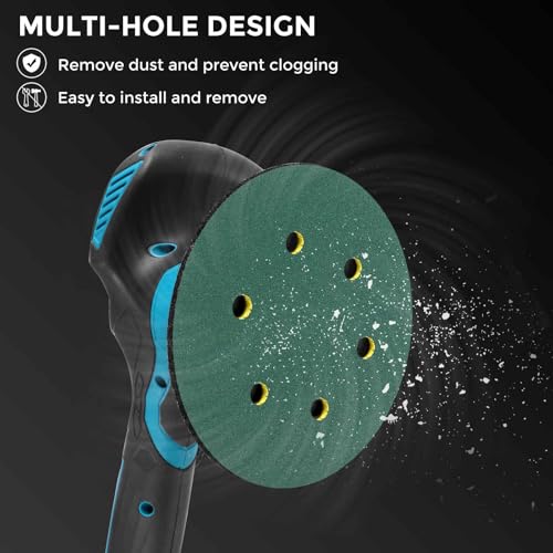 50Pcs Sanding Disc 6Inch 120Grit 6 Hole Sandpapers Green - color: Green, size: 6 Inch(120 Grit)