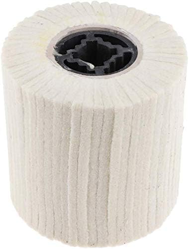 Wool Felt Wire Drawing Wheel Buffer Wheel Buffing Drum Mirror Burnishing Polishing Brush for Rust/Dust Removal,Jewelry/Glass (100X100MM) - size: 100X100MM