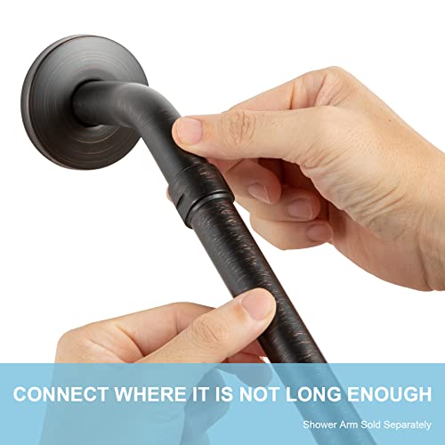 OFFO Shower Head Extension Arm, 10 in Oil Rubbed Bronze Shower Arm Extension Shower Head Extender Made of 304 Stainless Steel Shower Pipe Extension - color: Oil Rubbed Bronze, style: 10 in