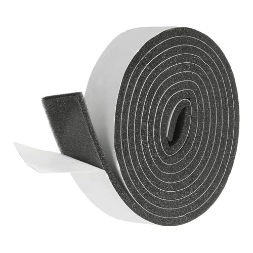 uxcell Weather Stripping Door Seal, 1-3/16" x 3/16" x 6.5 Ft Adhesive Foam Tape Seal Soundproof Insulation Strips for Door Frame Window Gaps (1 Roll, 6.5 Feet) - size: 1-3/16" x 3/16" (6.5 Ft)