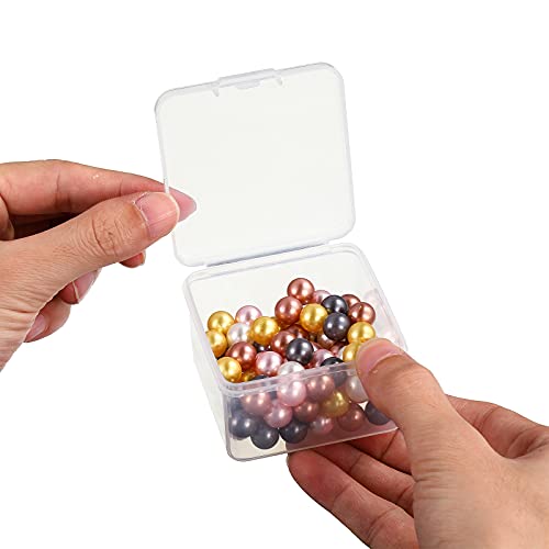 Jetec 6 Pieces Small Clear Plastic Storage Box, 2.5 x 2.5 x 1.6 Inch - size: 2.5 x 2.5 x 1.6 Inch