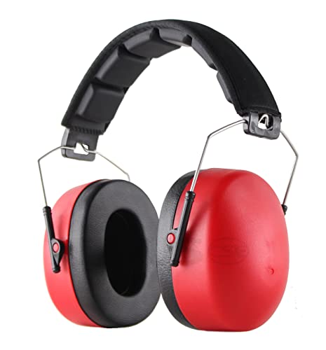 TITUS 3 Series, Onyx 37 Original Highest NRR Noise Reduction Earmuffs - color: 10 Pack Red (Premium Band / Earmuffs Only) No Logo
