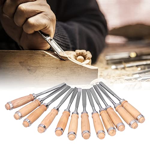 Wood Turning Chisel Set, 12Pcs x 8in/20cm HSS Blades