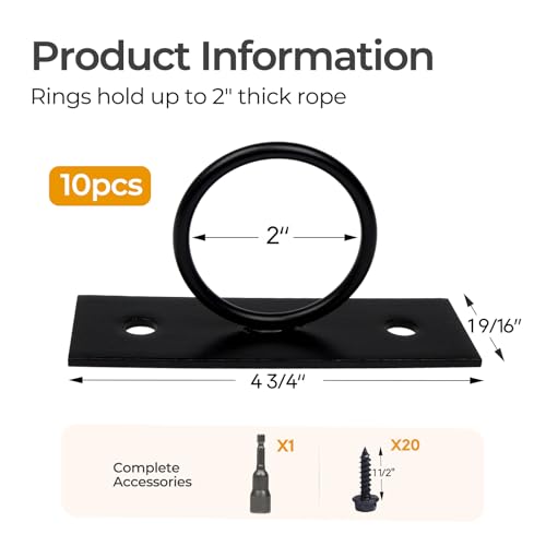 10 Pack 2inch Rope Support Holder