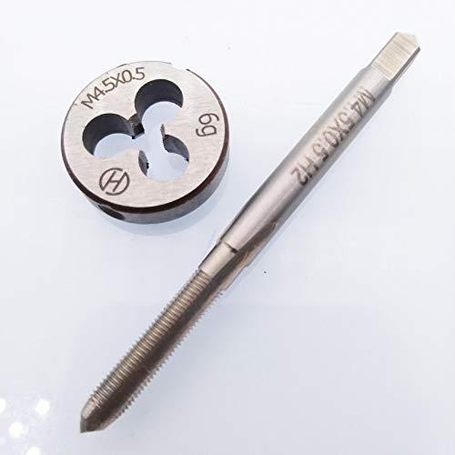 HSS M4.5 x 0.5mm Tap and M4.5 x 0.5mm Die Metric Thread Right Hand