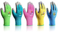 KDK 5 Pairs Kids Gardening Gloves Yard Work Gloves Children Soft Safety Rubber Coated Glove for Toddlers Youth Girls Boys Children (9-12yr L) - size: Large (Age 9-12)