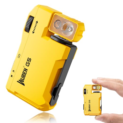 WUBEN G5 EDC Rechargeable Flashlight, Mini Bright Small Pocket Flash Light - color: Yellow