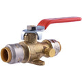 SharkBite Max 1/2 Inch Ball Valve with Drain Vent and Mounting Tab, Push to Connect Brass Plumbing Fitting, PEX Pipe, Copper, CPVC, PE-RT, HDPE, UR24615A - size: 1/2 in.