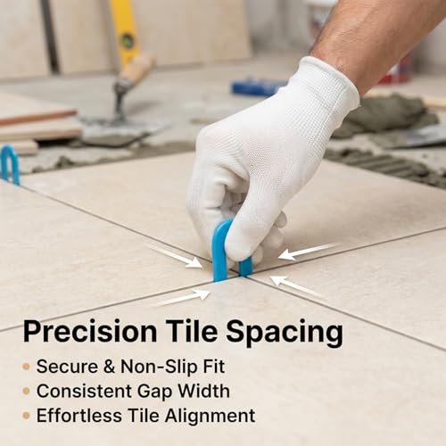 Sukh Leveling System Tile Spacers - 1/16 Inch Plastic Horseshoe Shims