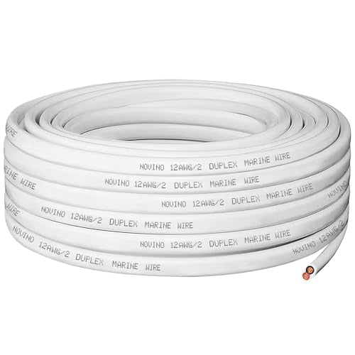 12 Gauge Marine Wire 12 AWG Marine Grade Wire,12/2 15FT Tinned Copper Cable | Flexible Duplex Waterproof Corrosion Resistant Oxygen-Free Tinned Copper Electrical Cable for Boat/Automotive/RV Outdoor Use - size: 15 ft, style: 12 gauge