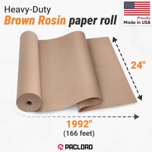 Floor Protection Natural Brown Rosin Paper 24" x 166 ft, Pack of 4 - style: 1328 sq ft (24" Pack of 4 Rolls)