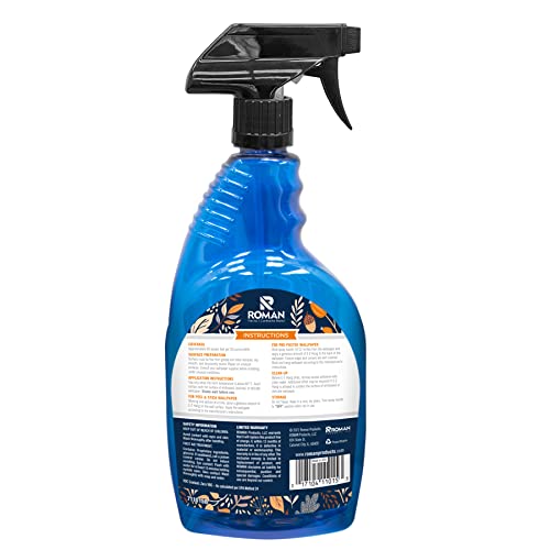 Roman’s E-Z Hang Peel & Stick Wallpaper Helper, Clear, Non-Staining, 32-OZ