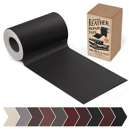 Leather Repair Patch, Leather Repair Tape for Furniture Black - color: Black, size: Litchi Grain 4 x 63 In