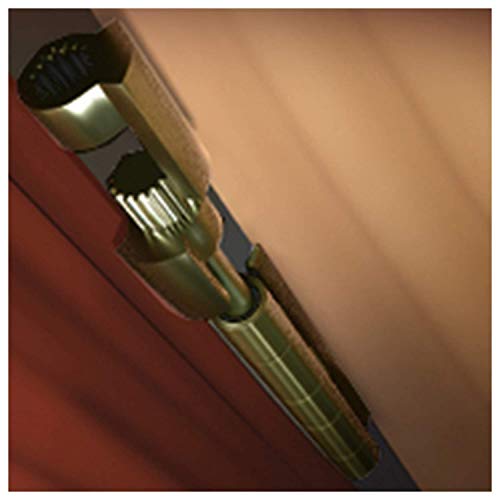 Nuk3y Door Saver 2 II Hinge Pin Stop Fits All 3"" to 4-1/2"" Residential Hinges (Polished Brass) - color: Polished Brass