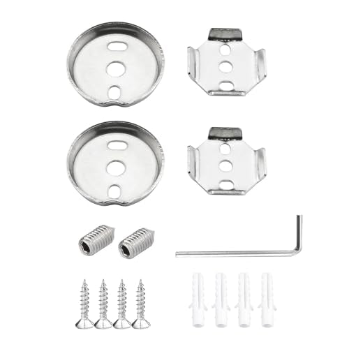 1 Set Towel Bar Replacement Parts Silver with Screw Wrench for Replacing Wall Mounted Toilet Paper Holder 1.65/1.35inch Stainless Steel Screw Kit
