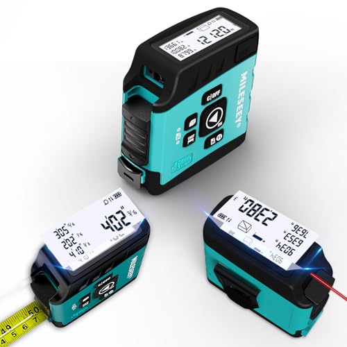 MiLESEEY DT20 Laser Tape Measure with APP, 3-in-1 Digital Measuring Tape Rechargeable, 130FT Laser Distance Meter, 16FT Digital Tape Measure Waterproof, Area/Volume/Measuring/Pythagorean Mode - color: Blue-App