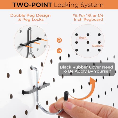 INCLY 278PCS Pegboard Accessories Organizer Kit with Peg Borad Hooks & Bins - size: 278 PCS