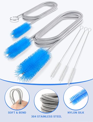 SARDVISA Drain Cleaning Brush, 66 Inch Flexible Pipe Cleaner, 3 Straw Brush - size: mini clean brush