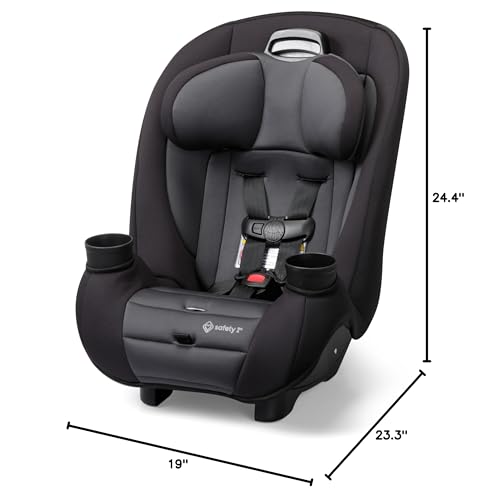 Safety 1st Ellaris 3-in-1 Convertible Car Seat, Slim Fit Design, Rear & Forward-Facing, 5-Position Headrest, Travel-Friendly with Machine-Washable Seat Pad, Smokey Haze - color: Smokey Haze
