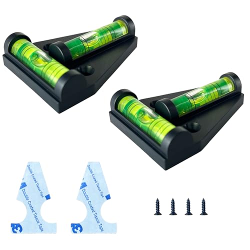 Magnetic RV Bubble Level, Mini Self-Adhesive T Type Small Leveler Indicator for RV Camper Travel Trailer Motorhome Leveling Blocks Accessories Essentials Must Haves