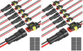 NAOEVO 2 Pin Connector Waterproof, 16 AWG 2 Wire Connectors, Automotive Electrical Male and Female Plug with Heat Shrink Tubing for Car Truck Boat Wire Connection, 6 Kits (Pack of 2) - size: 2 Pin (Pack of 2)