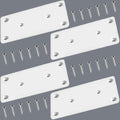JULIHTU White Flat Mending Plate 3.94" x 1.93'' Flat Bracket, 4 Pack - size: 3.94 x 1.93 x 0.08 inch/100 x 49 x 2 mm