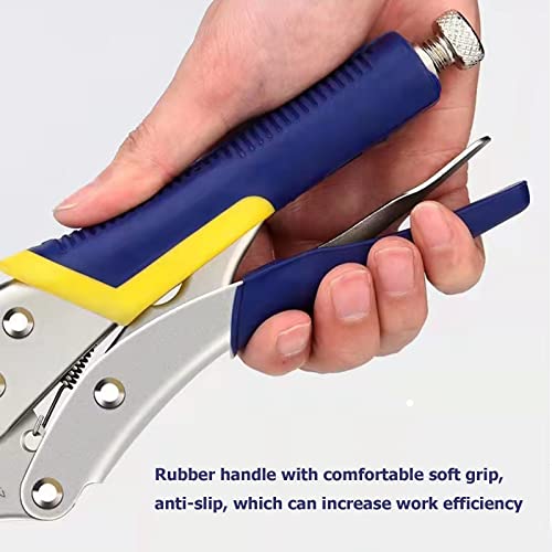 10 inch Locking Pliers/Sheet Metal Clamp,Heavy Duty Sheet Metal Grip Tool,High Carbon Steel Duckbill Pliers Welding Plier