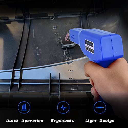 Plastic Welder Kit, 1200PCS Staples, Hot Stapler for Bumper Repair - color: Blue