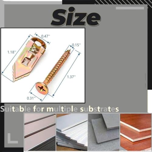 Expansion Screw Sleeve - Hammer Driver Anchor with Screw Nail-in Drywall Plaster Fixing Expansion Anchor Bolt (60)