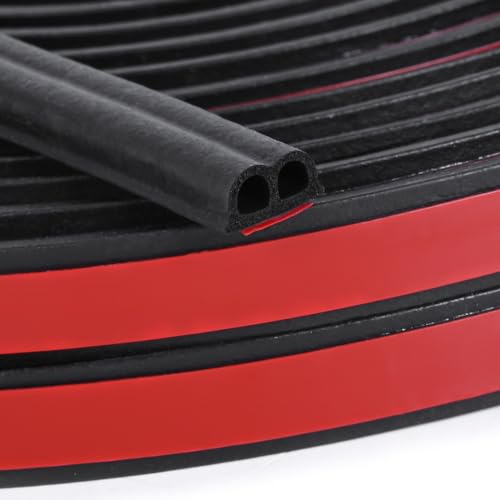 98.4 Feet Universal Self Adhesive Weather Seal Strip, 51/100 x 1/5 Inch Thick, Car Door & Window Weatherstrip with Soundproof Engine Cover - size: 98.4 Feet Long